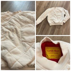 Levi’s Red Quilted Sweatshirt.